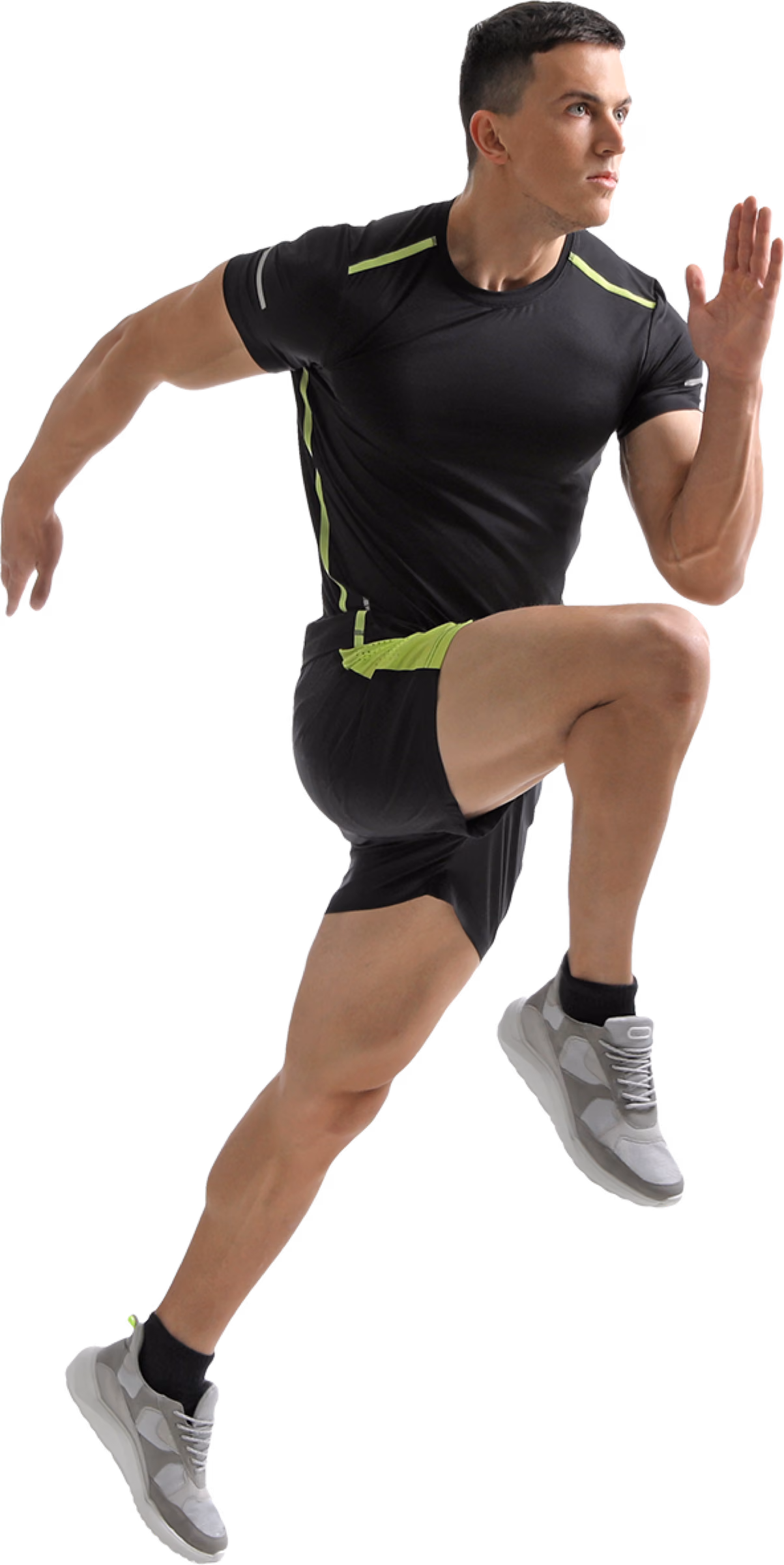 Athlete performing a jump assessment